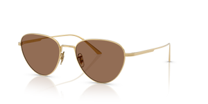 Oliver Peoples 1991C con montatura Oro e lenti  Marrone - L'immagine 1