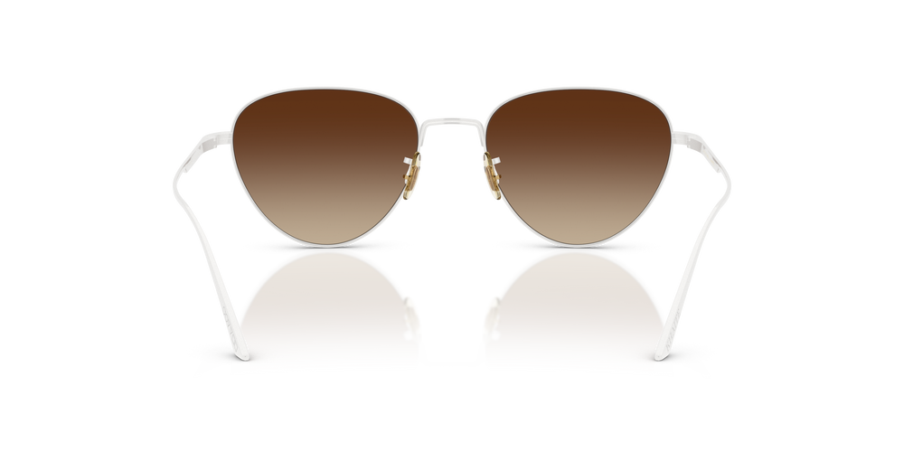 Oliver Peoples 1991C con montatura Bianco e lenti  Marrone - L'immagine 5