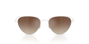Oliver Peoples 1991C con montatura Bianco e lenti  Marrone - L'immagine 2