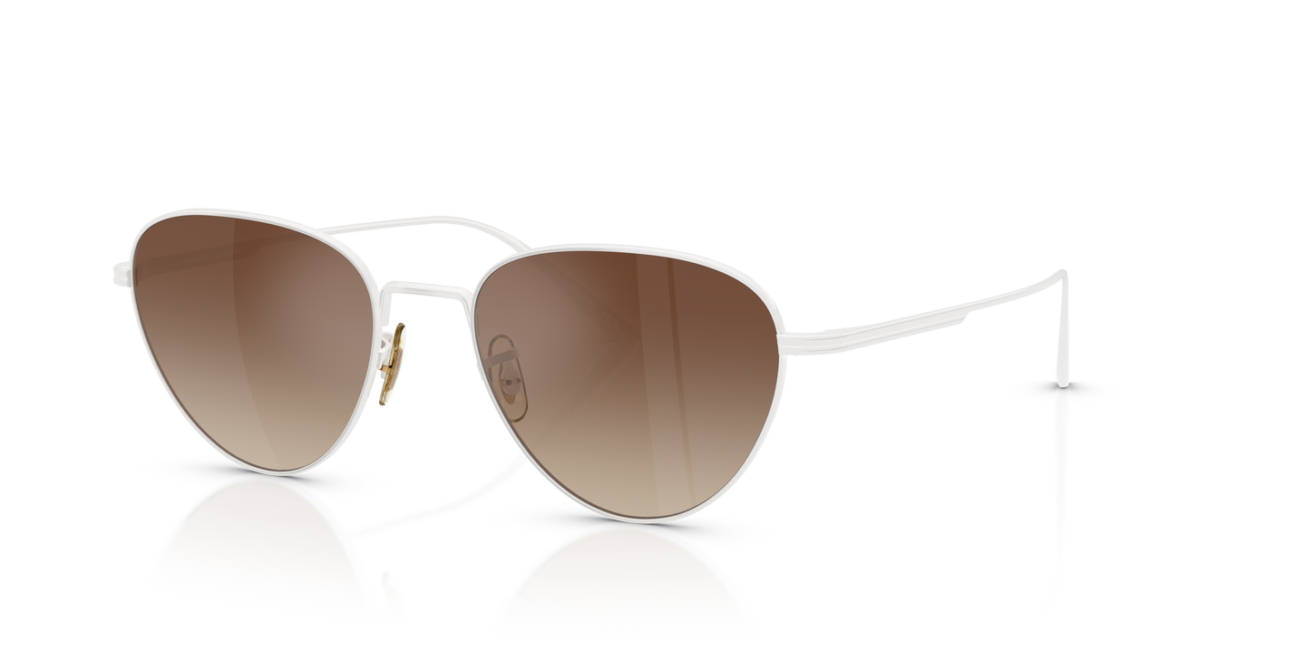 Oliver Peoples 1991C with White frame and Dark Brown Gradient