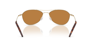 Sie Oliver Peoples Aero II mit Gold Gestell und Braun Gläsern - Das Bild 5