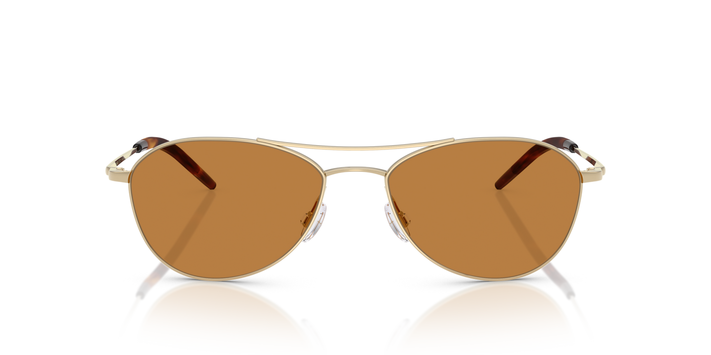 Oliver Peoples Aero II con montatura Oro e lenti  Marrone - Immagine Lenti