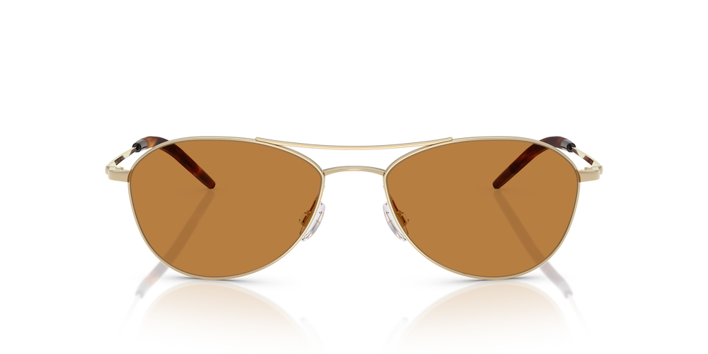 Sie Oliver Peoples Aero II mit Gold Gestell und Braun Gläsern - Das Bild 2