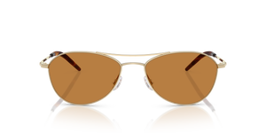 Sie Oliver Peoples Aero II mit Gold Gestell und Braun Gläsern - Das Bild 2