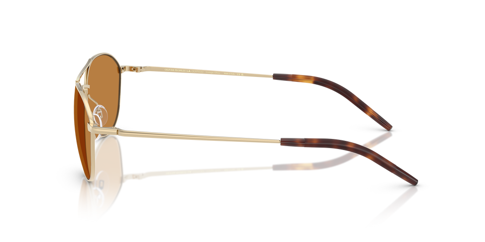Sie Oliver Peoples Aero II mit Gold Gestell und Braun Gläsern - Das Bild 4
