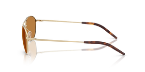 Sie Oliver Peoples Aero II mit Gold Gestell und Braun Gläsern - Das Bild 4