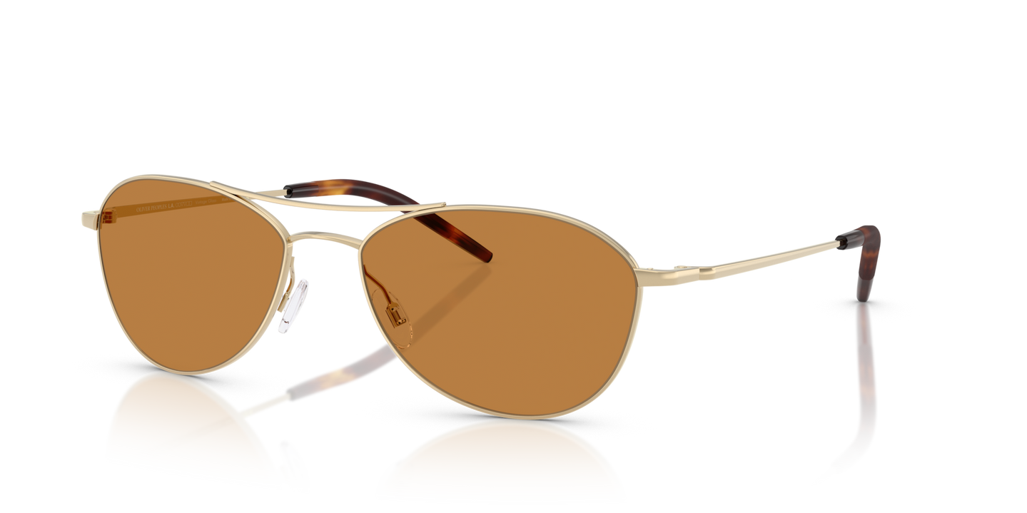 Oliver Peoples Aero II con montatura Oro e lenti  Marrone - Immagine Musetti