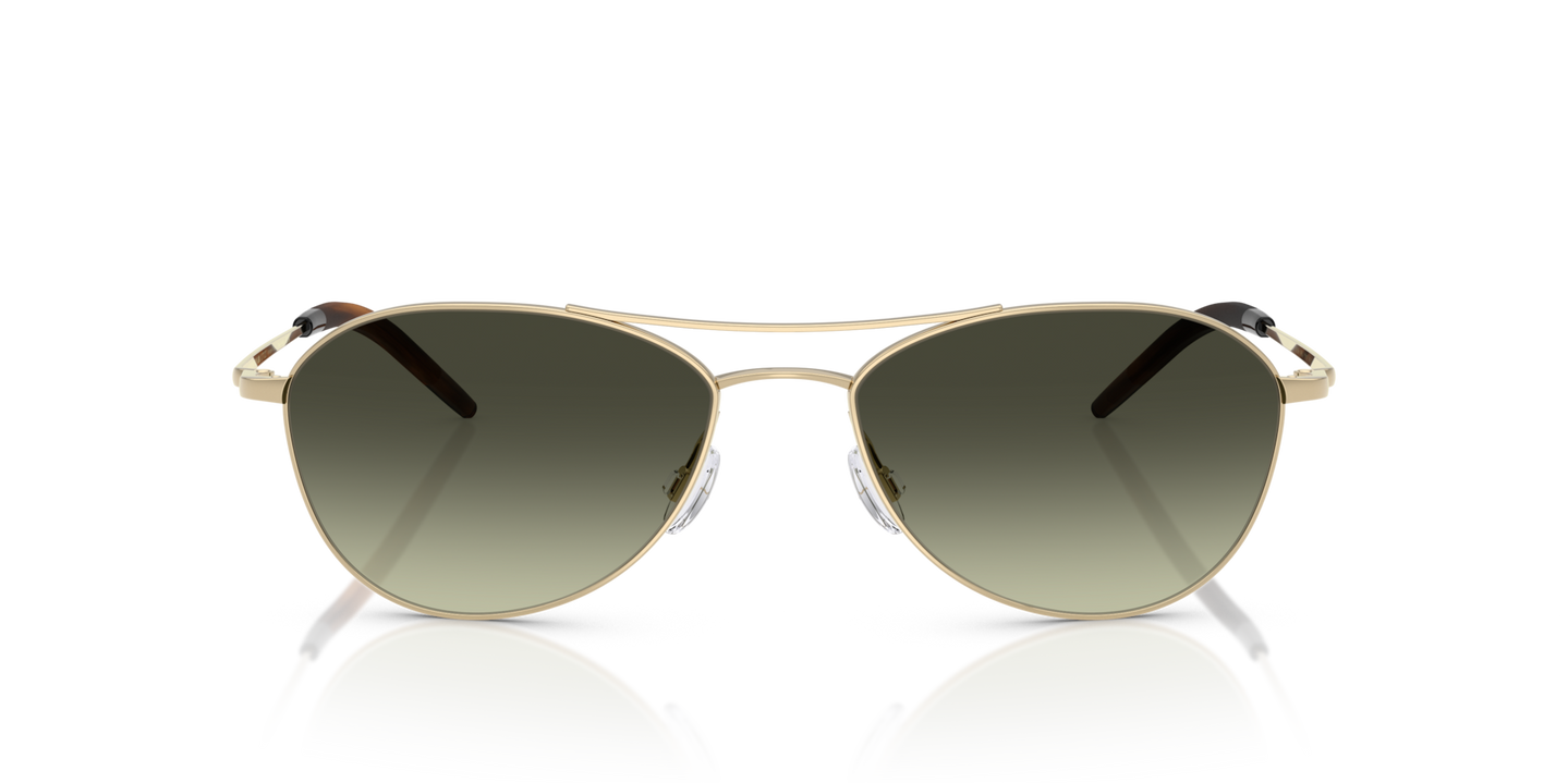 Oliver Peoples Aero II con montatura Oro e lenti  Verde - Immagine Lenti