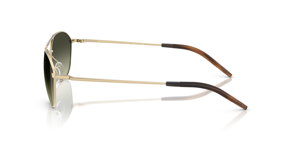 Oliver Peoples Aero II con montatura Oro e lenti  Verde - L'immagine 4