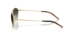 Oliver Peoples Aero II con montatura Oro e lenti  Verde - L'immagine 4