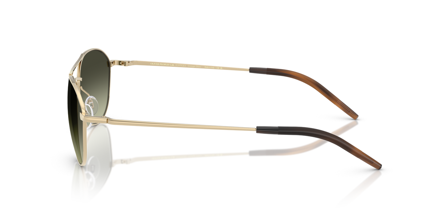 Oliver Peoples Aero II con montatura Oro e lenti  Verde - Immagine Terminale