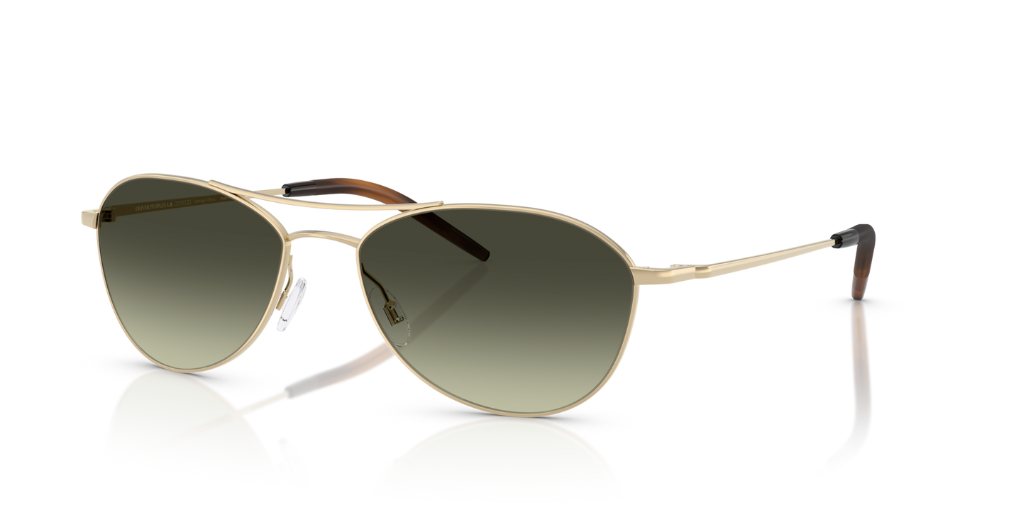 Oliver Peoples Aero II con montatura Oro e lenti  Verde - Immagine Musetti