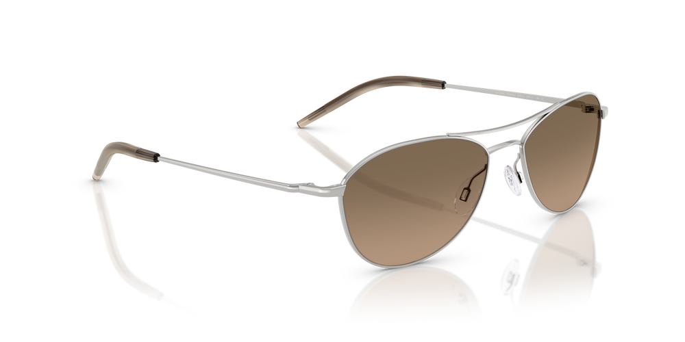 Sie Oliver Peoples Aero II mit Silber Gestell und Braun Gläsern - Bild 3