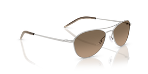 Sie Oliver Peoples Aero II mit Silber Gestell und Braun Gläsern - Bild 3