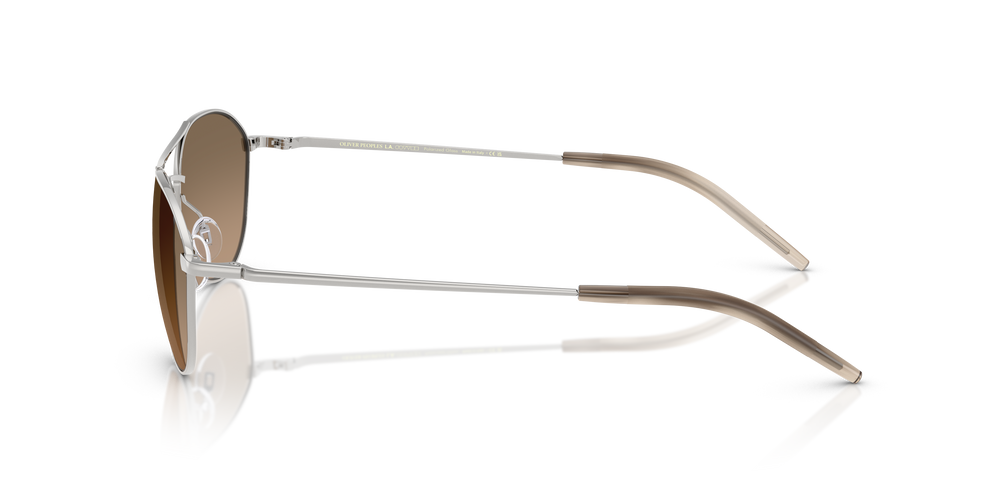 Sie Oliver Peoples Aero II mit Silber Gestell und Braun Gläsern - Bild 4