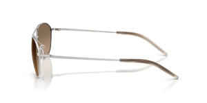 Sie Oliver Peoples Aero II mit Silber Gestell und Braun Gläsern - Bild 4