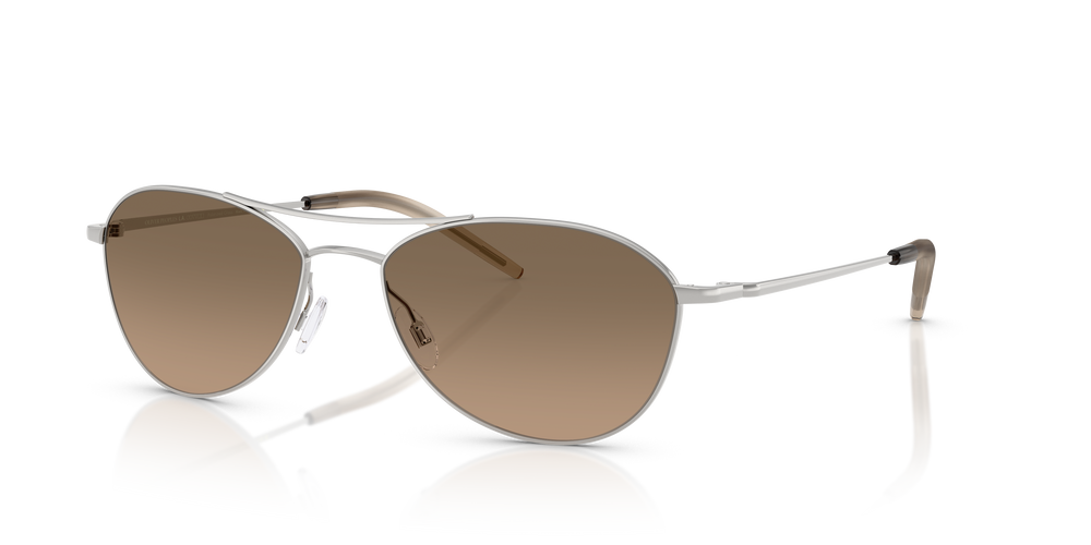 Oliver Peoples Aero II con montura Plateado y lentes Marrón - El 3