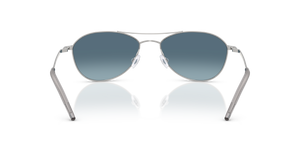 Oliver Peoples Aero II con montura Plateado y lentes Azul - El 5