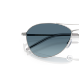 Oliver Peoples Aero II with Silver frame and Blue lenses - Variant