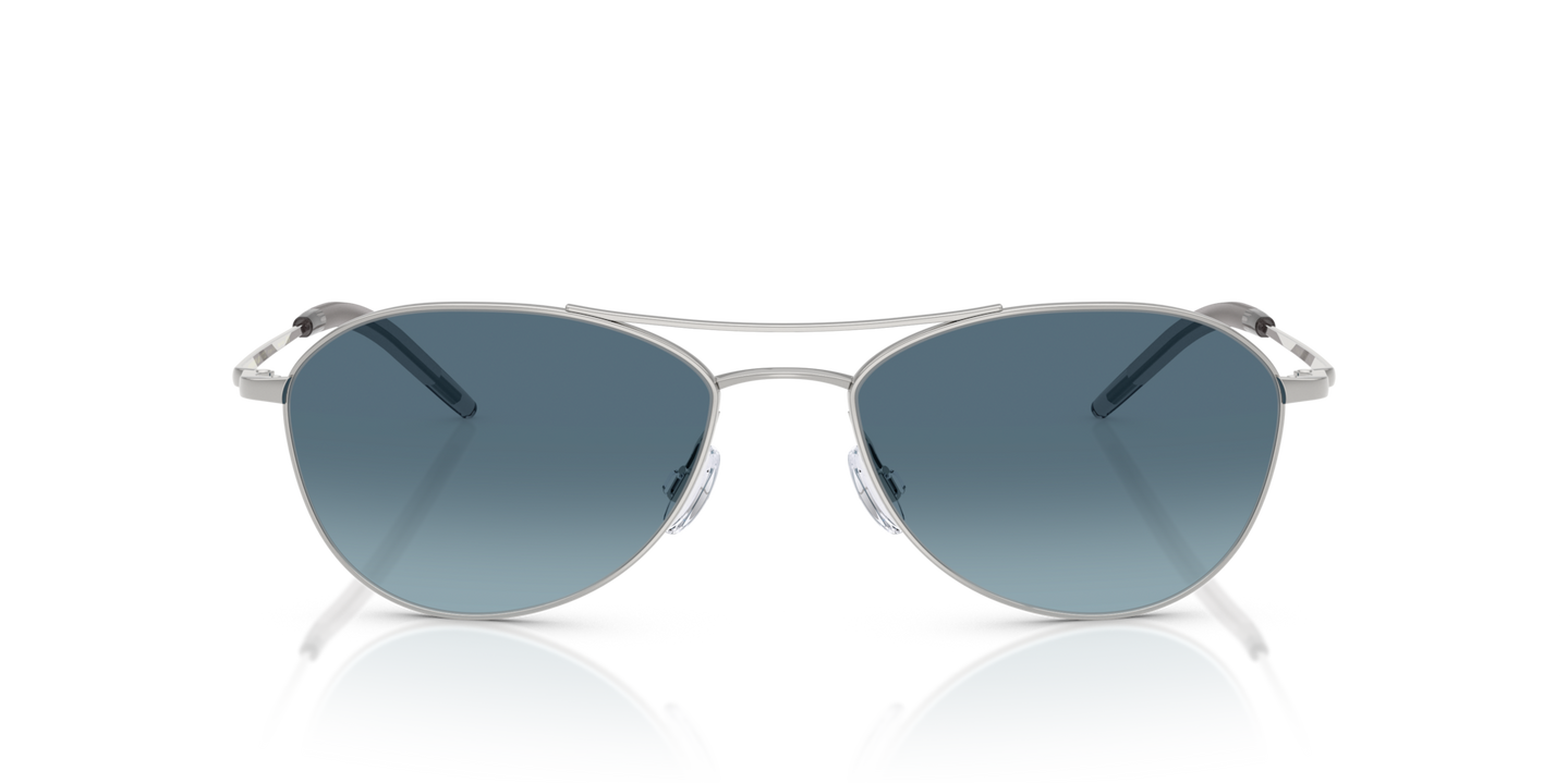Oliver Peoples Aero II con montatura Argento e lenti  Blu - Immagine Lenti