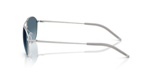 Oliver Peoples Aero II con montura Plateado y lentes Azul - El 4