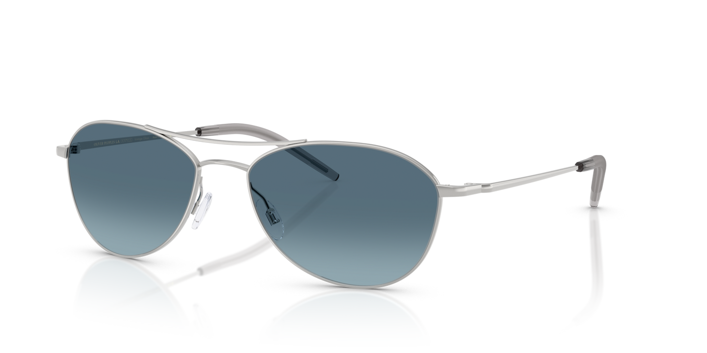 Oliver Peoples Aero II con montatura Argento e lenti  Blu - Immagine Musetti