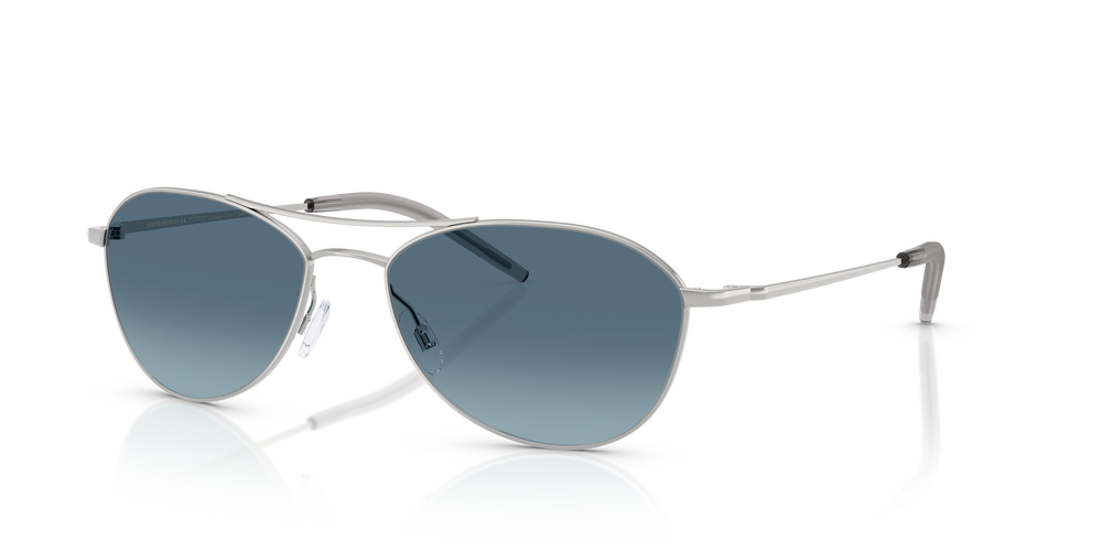 Oliver Peoples Aero II con montura Plateado y lentes Azul - El 1