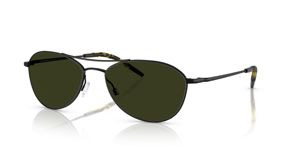 Oliver Peoples Aero II with Matte Black frame and Green lenses - Image 1
