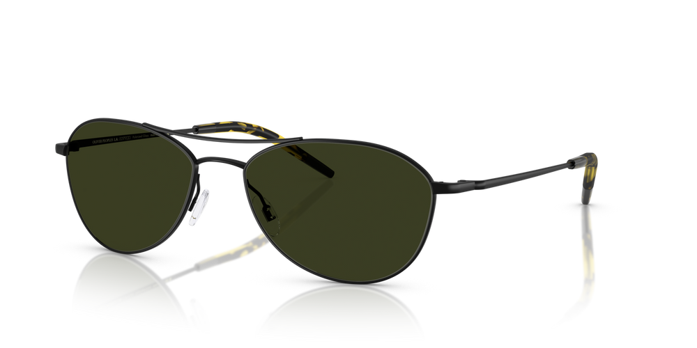 Sie Oliver Peoples Aero II mit Matt Schwarz Gestell und Grün Gläsern - bild 5