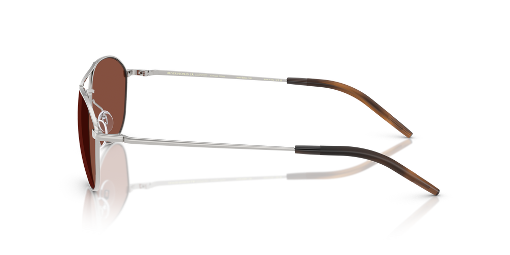 Oliver Peoples Aero II - 18k Gold Plated con montatura 18k White Gold Plated e lenti  Rosso - L'immagine 4