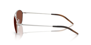 Oliver Peoples Aero II - 18k Gold Plated con montatura 18k White Gold Plated e lenti  Rosso - L'immagine 4
