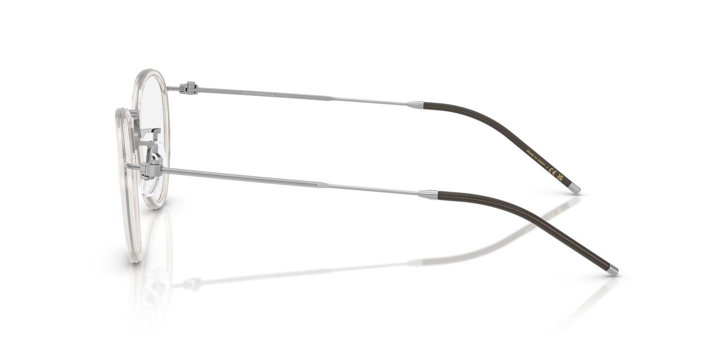 Oliver Peoples TK-11 with Silver/Gravel frame - Image Custom Hinge Detail