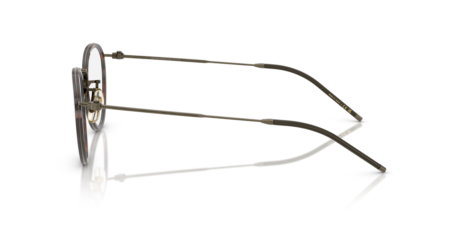 Oliver Peoples TK-11 with Antique Gold/DTB frame - Image Custom Hinge Detail