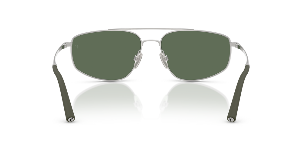 Oliver Peoples R-14 avec une monture Argent et des verres Vert - L'image 5