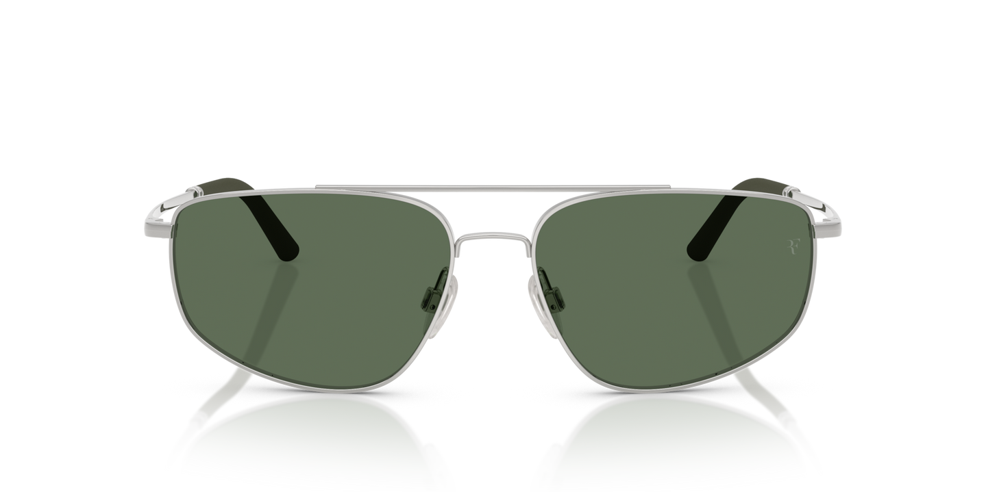 Oliver Peoples R-14 with Silver frame and Green lenses - Image Performance Lenses