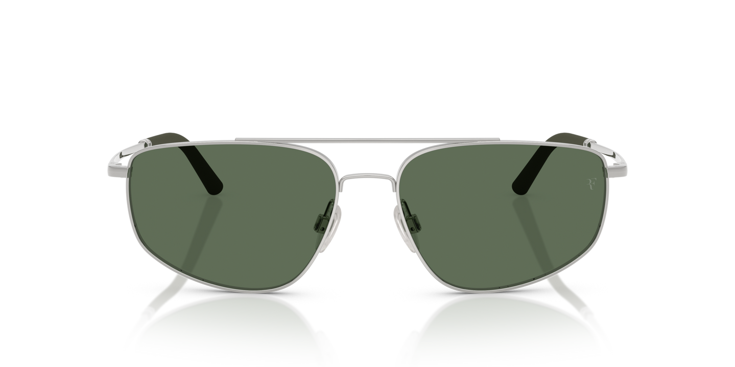 Oliver Peoples R-14 with Silver frame and Green lenses - Image Performance Lenses