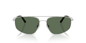 Oliver Peoples R-14 with Silver frame and Green lenses - image 2