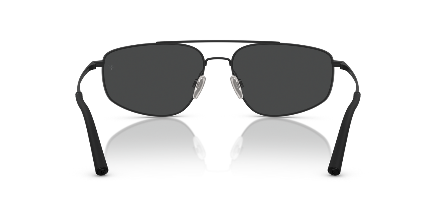 Oliver Peoples R-14 with Matte Black frame and Grey lenses - Image Nosepads