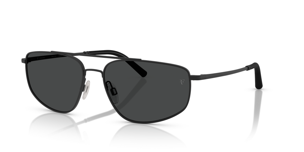 Oliver Peoples R-14 con montatura Nero Opaco e lenti  Grigio - L'immagine 3