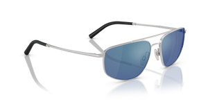 Oliver Peoples R-14 with Brushed Silver frame and Blue lenses - image 3
