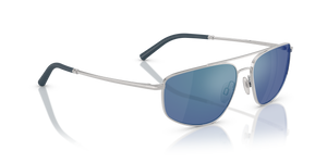 Oliver Peoples R-14 with Brushed Silver frame and Blue lenses - Image 3