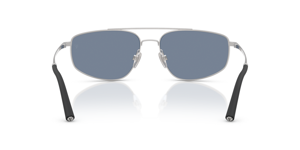 Oliver Peoples R-14 with Brushed Silver frame and Blue lenses - image 5