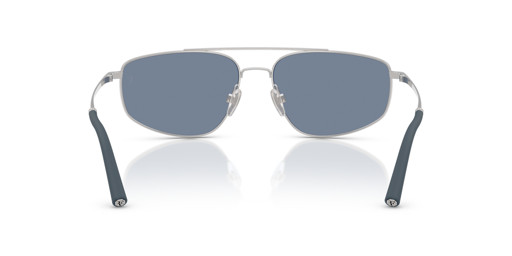Oliver Peoples R-14 with Brushed Silver frame and Blue lenses - Image 5