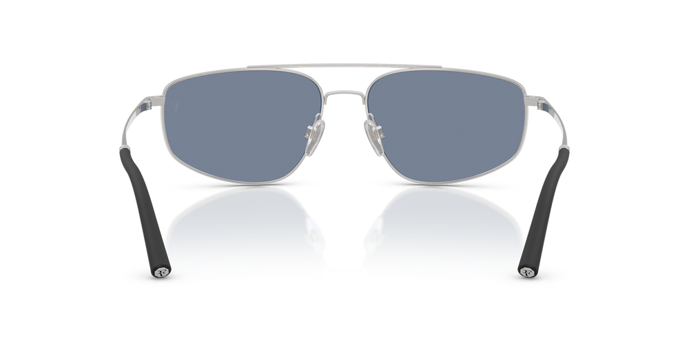Oliver Peoples R-14 with Brushed Silver frame and Blue lenses - image 5