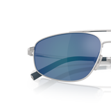 Oliver Peoples R-14 with Brushed Silver frame and Blue lenses - Variant