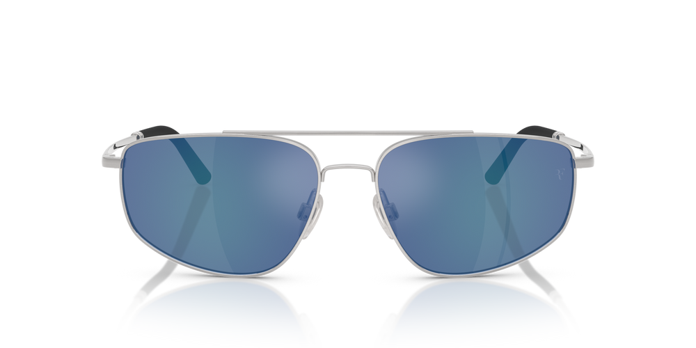 Oliver Peoples R-14 with Brushed Silver frame and Blue lenses - image 2