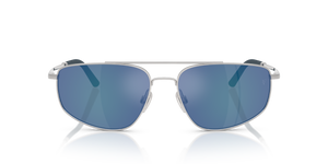 Oliver Peoples R-14 with Brushed Silver frame and Blue lenses - Image 2