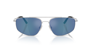 Oliver Peoples R-14 con montatura Argento Spazzolato e lenti  Blu - L'immagine 2