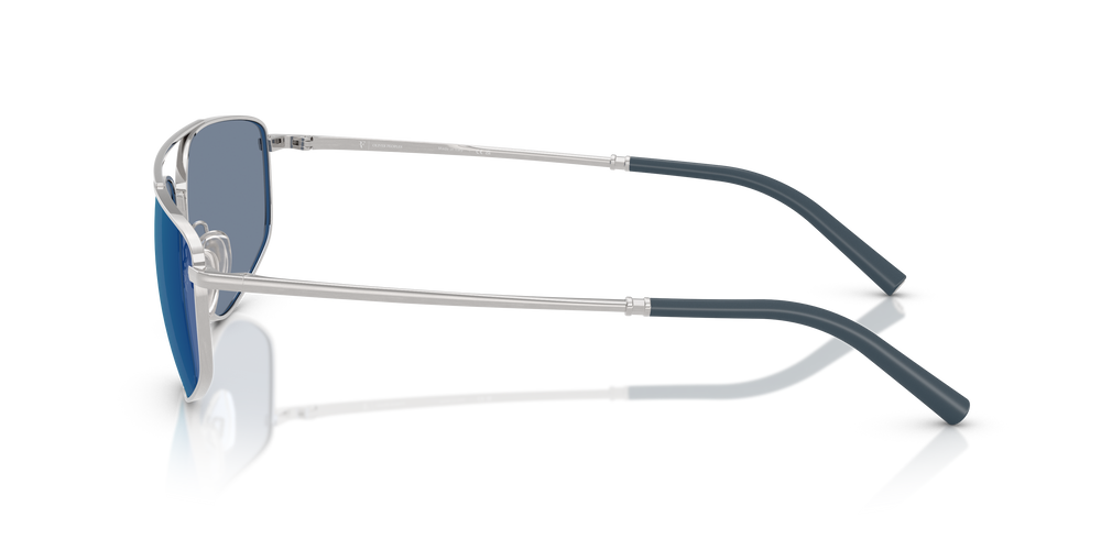 Oliver Peoples R-14 with Brushed Silver frame and Blue lenses - Image 4