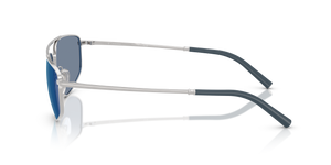 Oliver Peoples R-14 with Brushed Silver frame and Blue lenses - Image 4